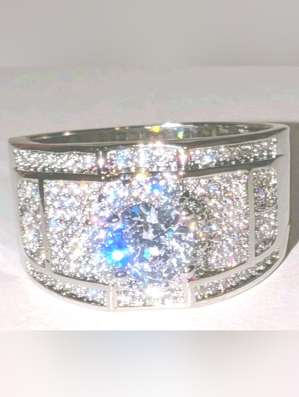 Elegant Men's 3 Ct Lab Created Diamond Blinged Out Diamond Wedding  Ring Sz 11